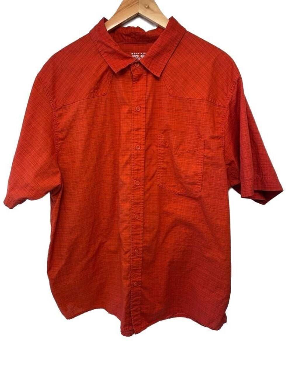 Mountain Hardwear Canyon Plaid Short Sleeve Button Up Shirt Red XL